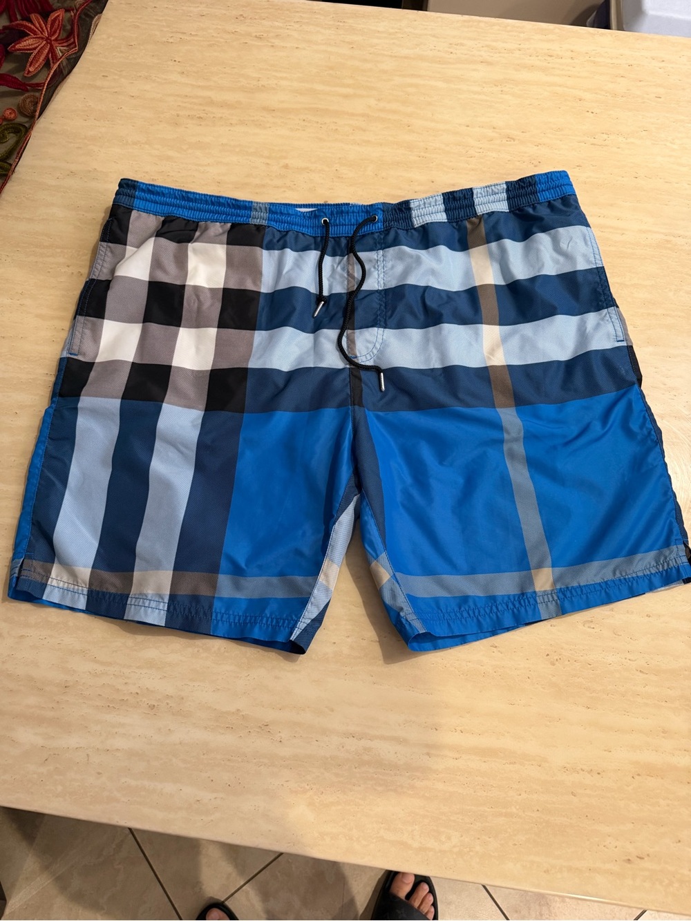 Burberry Blue Plaid Swim Shorts